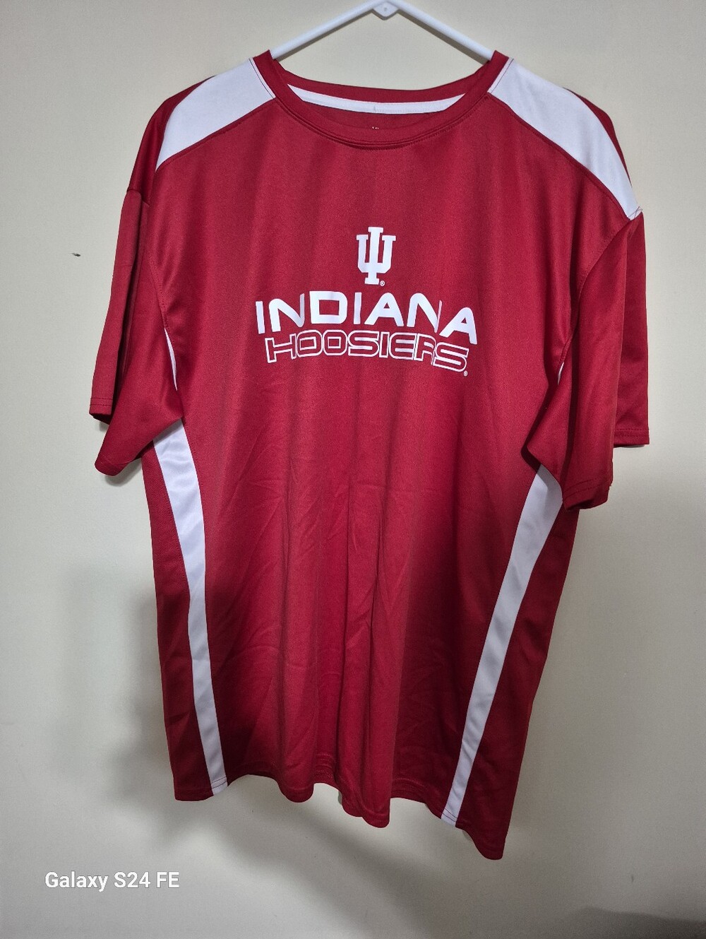 Knights Apparel Red & White Indiana Hoosiers Short-Sleeve Jersey